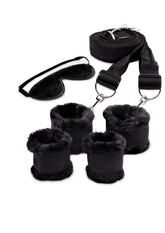 WhipSmart Fuzzy Bedroom Bondage Kit - Black